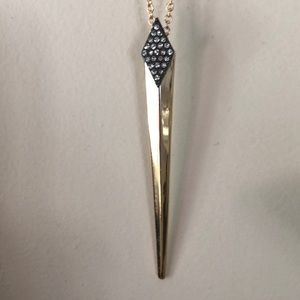 Landry long spike with rhinestone accent necklace